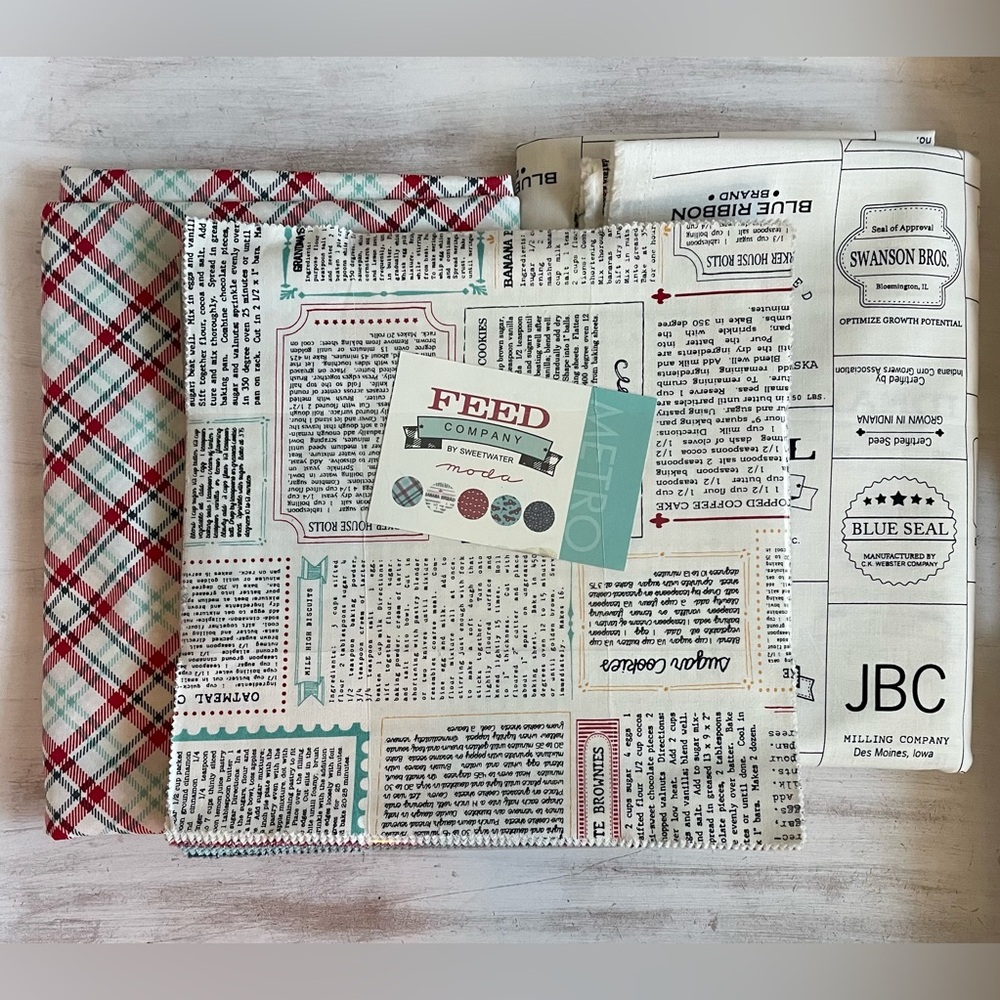 Sweetwater Moda FEED COMPANY oop retired cotton quilting fabric layer cake yards